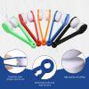 30 Pieces Mini Sun Glasses Eyeglass Microfiber Cleaner Glasses Soft Brush Tool Accessories Mini Spectacles Brush Cleaning Tool Eyeglasses Cleaner Microfiber Cleaning Clip, 5 Colors view 2