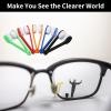 30 Pieces Mini Sun Glasses Eyeglass Microfiber Cleaner Glasses Soft Brush Tool Accessories Mini Spectacles Brush Cleaning Tool Eyeglasses Cleaner Microfiber Cleaning Clip, 5 Colors view 4
