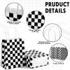 Gersoniel 24 Pieces Checkered Race Treat Bags White Black Checkered Bags Racecar Themed Candy Containers Plaid Kraft Paper Race Car Party Favors Shopping Goodies Pouches with Handle for Birthday view 3