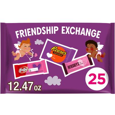 HERSHEY'S, KIT KAT and REESE'S Assorted Chocolate Snack Size, Valentine's Candy Bag, 12.47 oz (25 Pieces)