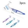 qiangXINGYai 3 Pcs Denture Cleaning Brush Portable Cleaning Brush False Teeth Brushes for Denture Care Denture Cleaner with Multi-Layered Soft Bristles and Dual Angled view 2