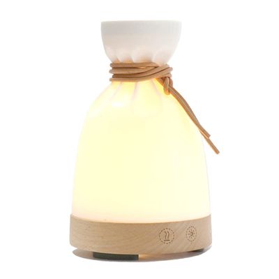 Aroma Diffuser Humidifier, Wooden Essential Oil Diffuser, Cool Mist Desktop Diffuser, LED Night Light, Waterless Auto-Off, Ultra Quiet Aromatherapy Humidifier for Bedroom Office Yoga SPA