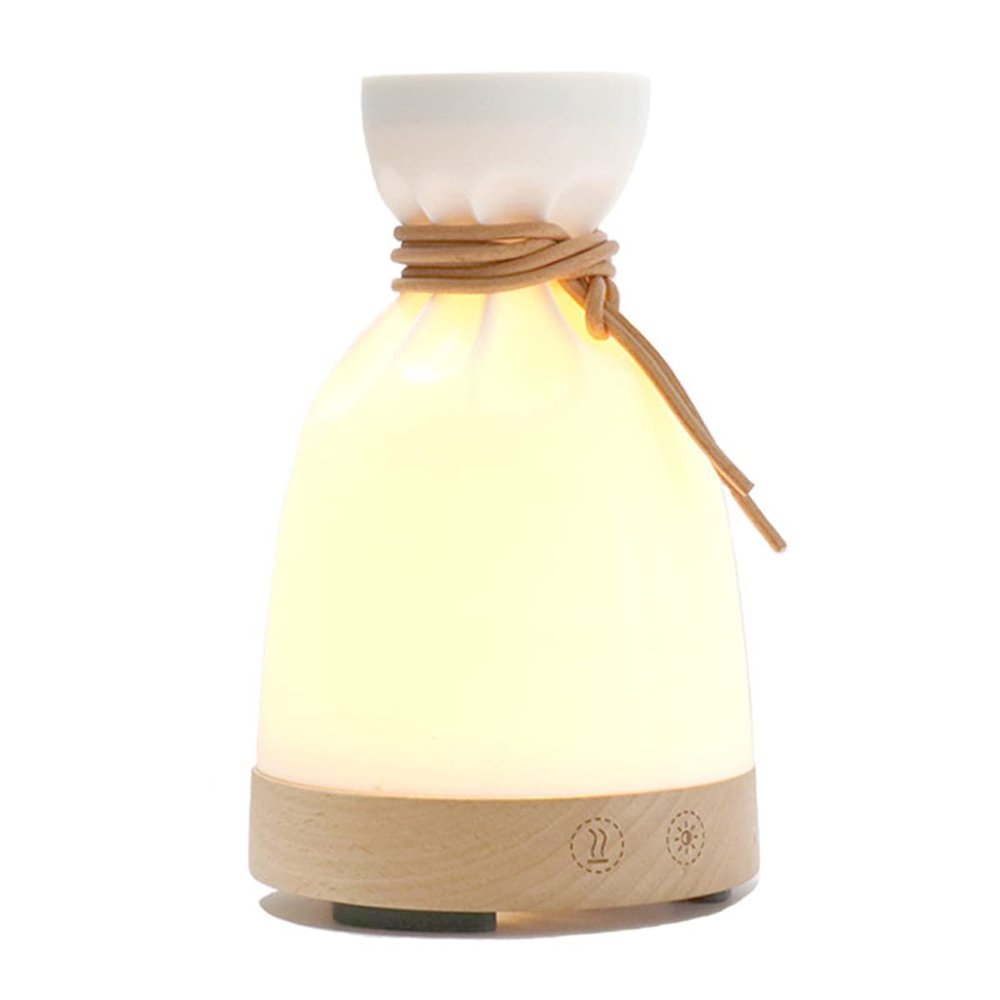Aroma Diffuser Humidifier, Wooden Essential Oil Diffuser, Cool Mist Desktop Diffuser, LED Night Light, Waterless Auto-Off, Ultra Quiet Aromatherapy Humidifier for Bedroom Office Yoga SPA