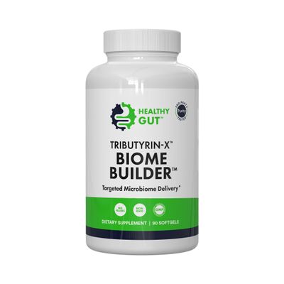Healthy Gut Tributyrin-X | Most Bioavailable Butyrate Supplement for Gut Health & Leaky Gut Support | 99% Pure w/Zero Odor | 90 Softgels