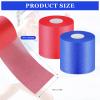 2 Rolls Prewrap Athletic Tape Foam Underwrap Tape Sports Foam Underwrap Bandage for Hair Wrists Elbows Knees Ankles, 2.75 Inches x 30 Yards(Rose Red, Blue) view 2