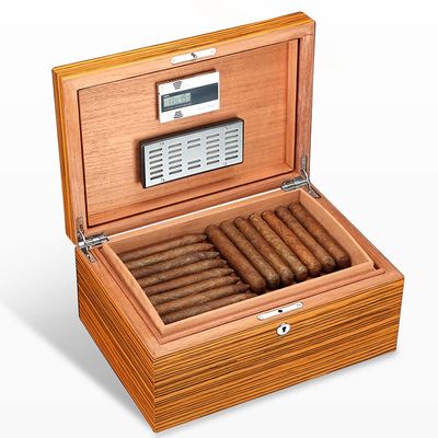 Humidor Cedar Wood Cigar Large Capacity Cigar Box Office Cigar with humidifier and Hygrometer