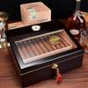 Humidor Sealed moisturizing Office Cigar Cedar Wood Cigar Box with Lock can Hold 40 Cigars view 2