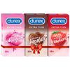 Durex Extra Thin Flavoured Condoms, 10s, Pack of 3 (Bubblegum + Chocolate + Strawberry) view 1