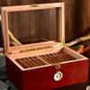 Humidor Cigar Cedar Wood with humidifier Office Cigar Box Cigar Storage Compartment Moisturizing Cigar case view 3