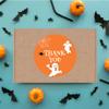 Andaz Press Halloween Thank You Stickers 2 Inch Round 40 Bulk Pack Scary Ghosts Happy Halloween Stickers Labels for Kids Treat Bags Goodie Bags Toddler Treats Halloween Party Favors Envelopes view 4