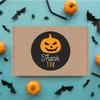 Andaz Press Halloween Thank You Stickers 2 Inch Round 40 Bulk Pack Spooky Pumpkin Happy Halloween Stickers Labels for Kids Treat Bags Goodie Bags Toddler Treats Halloween Party Favors Envelopes view 4