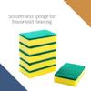 HOMESmith - Large Heavy Duty Scrub Sponge - Dual Sided Dish Washing & Cleaning Scourer - Absorbent, Non-Scratch, Reusable - Pack of 6 view 4