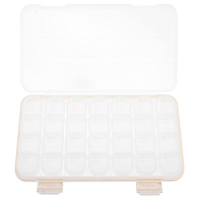 1pc Portable Pill Organizer Case Compartment Holder for Vitamins Medicines Sealing Design for Moisture Protection Easy