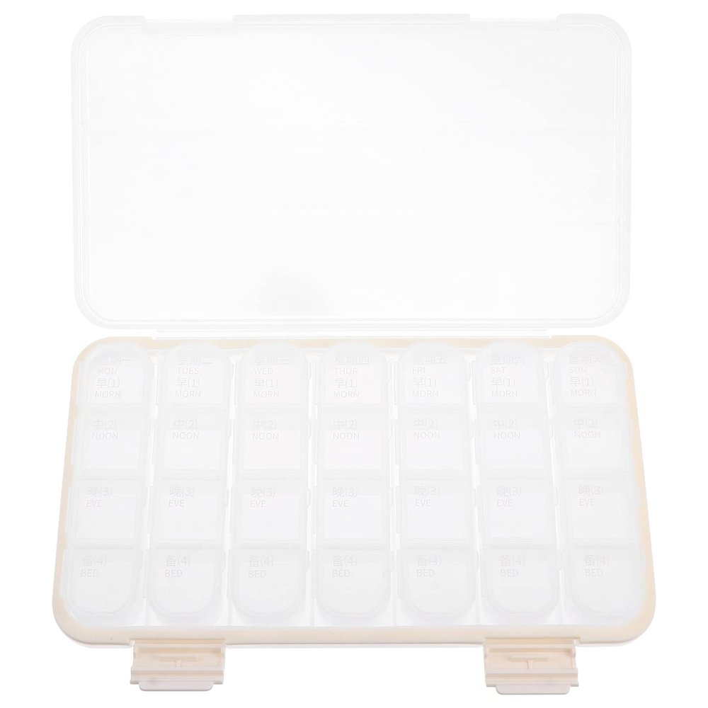 1pc Portable Pill Organizer Case Compartment Holder for Vitamins Medicines Sealing Design for Moisture Protection Easy