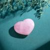 1.8" Rose Quartz Heart Stone Healing Crystals Love Stones Decor Pocket Meditation Palm Worry Gemstone Reiki Energy Balancing Mother's Day Gift view 2