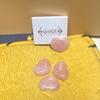 1.8" Rose Quartz Heart Stone Healing Crystals Love Stones Decor Pocket Meditation Palm Worry Gemstone Reiki Energy Balancing Mother's Day Gift view 4
