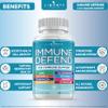 8 in 1 Immune Defense Support, Immunity Vitamins Supplement Booster Zinc 50mg, Vitamin C Elderberry VIT D3 5000 IU, Turmeric Curcumin & Ginger, Echinacea - Allergy Relief for Kids Adults (2 Pack) view 3
