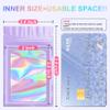 100 Pieces Smell Proof Mylar Bags, Holographic Packaging Bags, Resealable Odor Foil Pouch Zip Bag with Clear Window for Food Storage and Lipgloss, Jewelry Lash (Purple, 2.4 x 3.9 Inch) view 2