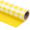 WRAPAHOLIC 30 Inch Reversible Wrapping Paper Roll - Jumbo Roll Yellow and White Plaid Design for Birthday, Holiday, Wedding, Baby Shower and More Occasions - 30 Inch x 33 Feet view 1