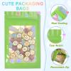 100 Pieces Smell Proof Mylar Resealable Bags, Holographic Packaging Bags, Resealable Odor Foil Pouch Zipper Bag with Clear Window for Food Storage and Lipgloss, Jewelry Lash(Green, 3.1 x 5.1 Inch) view 3