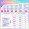 100 Pieces Smell Proof Mylar Bags, Holographic Packaging Bags, Resealable Odor Foil Pouch Zipper Bag with Clear Window for Food Storage and Lipgloss, Jewelry Lash (White, 4.3 x 7.5 Inch) view 2