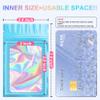 100 Pack Holographic Bags, Smell Proof Packaging Bags, Clear Window Resealable Odor Foil Pouch Mylar Bags for Food Storage and Lipgloss, Jewelry Lash (Blue, 2.4 x 3.9 Inch) view 2