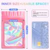100 Pieces Smell Proof Mylar Bags, Holographic Packaging Bags, Resealable Odor Foil Pouch Zipper Bag with Clear Window for Food Storage and Lipgloss, Jewelry Lash (Pink, 3 x 4.7 Inch) view 2