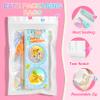100 Pieces Smell Proof Mylar Bags, Holographic Packaging Bags, Resealable Odor Foil Pouch Zipper Bag with Clear Window for Food Storage and Lipgloss, Jewelry Lash (White, 5.1 x 8.3 Inch) view 3