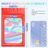 100 Pieces Smell Proof Mylar Resealable Bags, Holographic Packaging Bags, Resealable Odor Foil Pouch Zip Bag with Clear Window for Food Storage and Lipgloss, Jewelry Lash (Red, 3.1 x 5.1 Inch) view 2