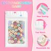 100 Pieces Smell Proof Mylar Bags, Holographic Packaging Bags, Resealable Odor Foil Pouch Zipper Bag with Clear Window for Food Storage and Lipgloss, Jewelry Lash (White, 3.1 x 5.1 Inch) view 3