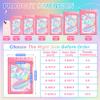 100 Pieces Smell Proof Mylar Resealable Bags, Holographic Packaging Bags, Resealable Odor Foil Pouch Zip Bags with Clear Window for Food Storage and Lipgloss, Jewelry Lash (Pink, 5.1 x 8.3 Inch) view 2