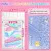 100 Pack Holographic Bags, Smell Proof Packaging Bag, Clear Window Resealable Odor Foil Pouch Mylar Bags for Food Storage and Lipgloss, Jewelry Lash (White, 2.4 x 3.9 Inch) view 2