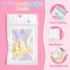 100 Pack Holographic Bags, Smell Proof Packaging Bag, Clear Window Resealable Odor Foil Pouch Mylar Bags for Food Storage and Lipgloss, Jewelry Lash (White, 2.4 x 3.9 Inch) view 3