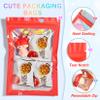 100 Pieces Smell Proof Mylar Resealable Bags, Holographic Packaging Bags, Resealable Odor Foil Pouch Zip Bags with Clear Window for Food Storage and Lipgloss, Jewelry Lash (Red, 6.3 x 9.4 Inch) view 3
