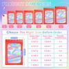 100 Pieces Smell Proof Mylar Resealable Bags, Holographic Packaging Bags, Resealable Odor Foil Pouch Zip Bags with Clear Window for Food Storage and Lipgloss, Jewelry Lash (Red, 4.3 x 7.5 Inch) view 2