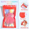 100 Pieces Smell Proof Mylar Resealable Bags, Holographic Packaging Bags, Resealable Odor Foil Pouch Zip Bags with Clear Window for Food Storage and Lipgloss, Jewelry Lash (Red, 4.3 x 7.5 Inch) view 3