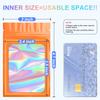 100 Pieces Smell Proof Mylar Bags, Holographic Packaging Bags, Resealable Odor Foil Pouch Zipper Bag with Clear Window for Food Storage and Lipgloss, Jewelry Lash (Orange, 3 x 4.7 Inch) view 2