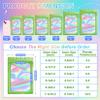 100 Pieces Smell Proof Mylar Bags, Holographic Packaging Bags, Resealable Odor Foil Pouch Zipper Bag with Clear Window for Food Storage and Lipgloss, Jewelry Lash(Green, 6.3 x 9.4 Inch) view 2