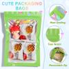 100 Pieces Smell Proof Mylar Bags, Holographic Packaging Bags, Resealable Odor Foil Pouch Zipper Bag with Clear Window for Food Storage and Lipgloss, Jewelry Lash(Green, 6.3 x 9.4 Inch) view 3