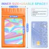 100 Pieces Smell Proof Mylar Resealable Bags, Holographic Packaging Bags, Resealable Odor Foil Pouch Zip Bags with Clear Window for Food Storage and Lipgloss, Jewelry Lash (Orange, 3.1 x 5.1 Inch) view 2