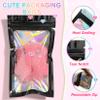 100 Pack Holographic Bags, Smell Proof Packaging Bags, Clear Window Resealable Odor Foil Pouch Mylar Bag for Food Storage and Lipgloss, Jewelry Lash (Black, 4.3 x 7.5 Inch) view 3