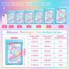 100 Pieces Smell Proof Mylar Resealable Bags, Holographic Packaging Bags, Resealable Odor Foil Pouch Zip Bag with Clear Window for Food Storage and Lipgloss, Jewelry Lash (Blue, 4.3 x 7.5 Inch) view 2