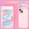 100 Pieces Smell Proof Mylar Bags, Holographic Packaging Bags, Resealable Odor Foil Pouch Zipper Bag with Clear Window for Food Storage and Lipgloss, Jewelry Lash (White, 3.5 x 6.3 Inch) view 2