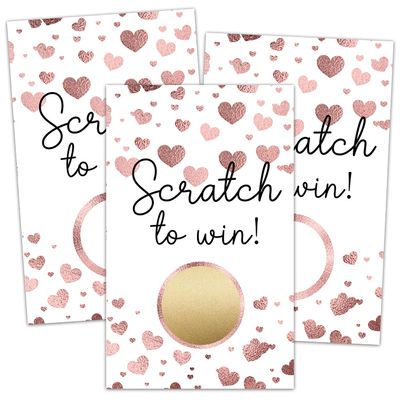 Blank Gift Certificate Scratch Off Cards, Scratch to Win Cards for Wedding, Bridal, Baby Shower Favors Games, Birthday, Small Business, Coupon Cards.