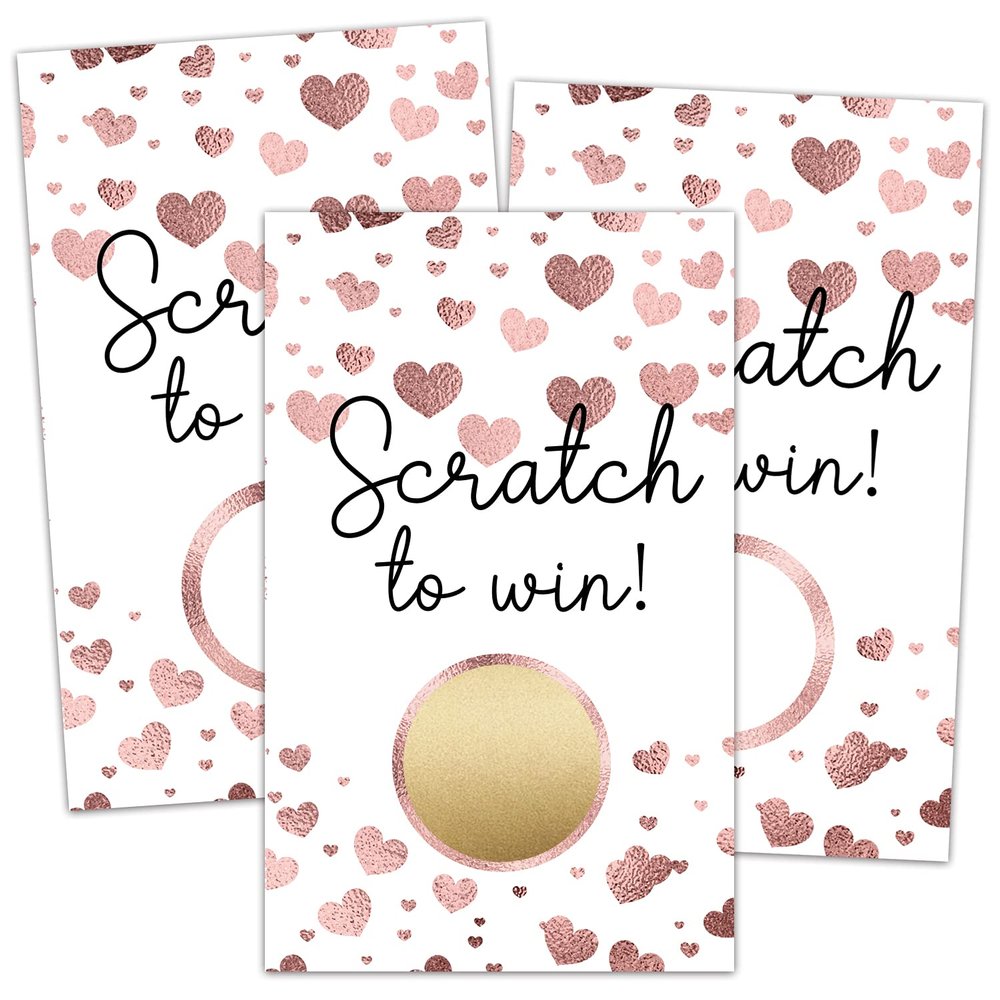 Blank Gift Certificate Scratch Off Cards, Scratch to Win Cards for Wedding, Bridal, Baby Shower Favors Games, Birthday, Small Business, Coupon Cards.