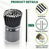 [500 Bulk] 5.75 inch Black Short Paper Straws, Stir Straws for Cocktail, Coffee, Mixed Drinks - Home, Bar and Restaurant Straws - 100% Biodegradable view 3