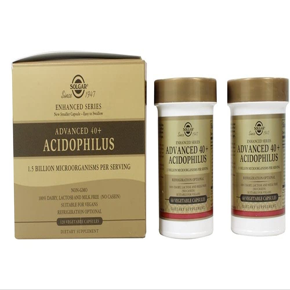 Solgar - Advanced 40+ Acidophilus 1.5 Billion CFU - 120 Vegetable Capsule(s)