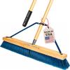 24" Blue Everyday Sweep Indoor/Outdoor Push Broom with 60" Handle. Ideal for Garages & Shops. Durable American Made Steel Brackets-All Stainless Steel Hardware. No Plastic. 100% USA Made view 1