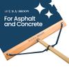 1-Pack - 36" Heavy Duty Outdoor Push Broom with 60" Handle. Ideal for Asphalt, Concrete & Heavy Debris. Durable American Made Steel Brackets-Stainless Steel Hardware. No Plastic. 100% USA Made view 2