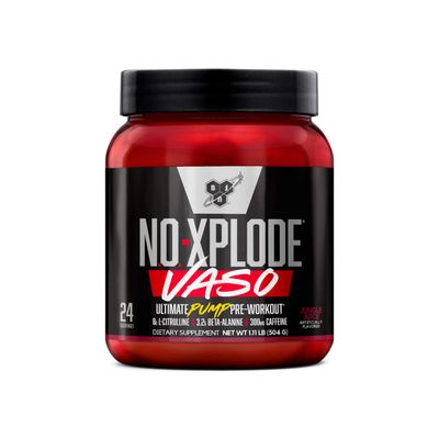 BSN N.O.-XPLODE Vaso Pre Workout Powder with 8g of L-Citrulline and 3.2g Beta-Alanine and Energy, Flavor: Jungle Juice, 24 Servings